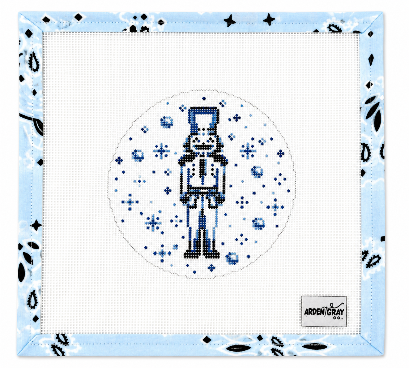 Toile Blue and White Nutcracker