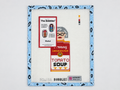 Stitch the Andy Warhol Campbell Soup Bobble by August Design Works. Hand-painted 18-mesh needlepoint canvas with a 2 x 5-inch design. Threads sold separately.