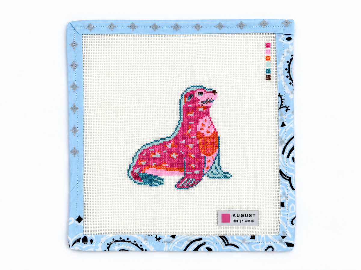 Shop the Sea Lion needlepoint canvas by August Design Works on 18 mesh at Fair Isle Needleworks. Canvas only; threads not included.