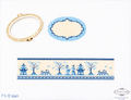 Stitch a beautiful hinged box with this Funda Scully blue & white floral oval needlepoint canvas. 18 mesh, hand-painted. Canvas sold without threads.