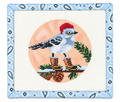Stitch CBK's Elephants Bringing Home the Tree needlepoint ornament canvas. 18 mesh, 5 x 4 inches. Create a festive keepsake. Threads not included.
