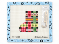 Stitch CBK's Mini Patchwork Ice Skate Ornament needlepoint canvas on 18 mesh, measuring 3.5 x 3.75 inches. Canvas only; threads not included.