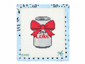 Diet Coke with Bow needlepoint canvas by CMC Stitches on 13 mesh with a 3.7" x 5" design area. Canvas only; threads not included.