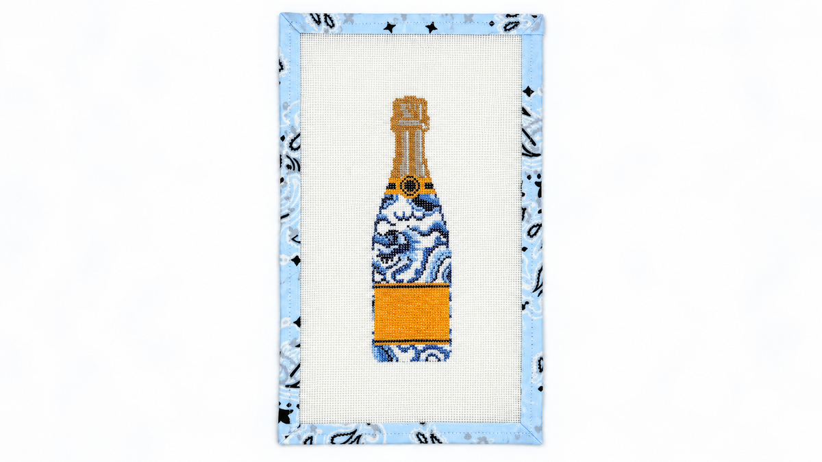 Shop Chinoiserie Champagne by C'ate La Vie, an 18 mesh needlepoint canvas for your next stitching project. Unstitched; threads not included.