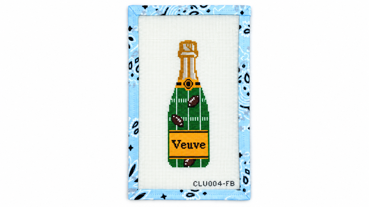 Shop Football Veuve by C'ate La Vie, an unstitched needlepoint canvas on 18 mesh for your next game-day project. Threads not included.