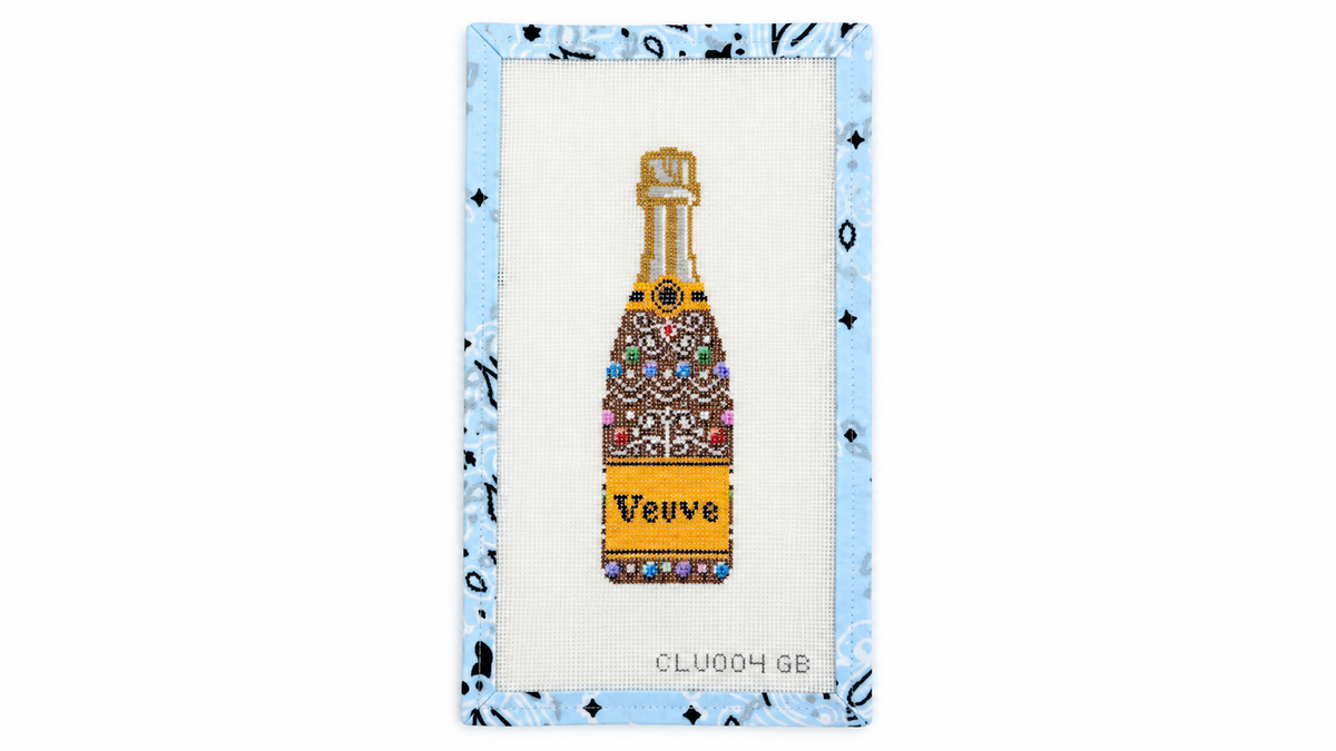 Shop Gingerbread Veuve by C'ate La Vie, an unstitched needlepoint canvas on 18 mesh. Threads not included. Find it at Fair Isle Needleworks.