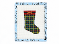 Shop Tartan Mini Stocking by C'ate La Vie, an 18 mesh needlepoint canvas measuring 3.75" x 5.5" for holiday stitching. Threads not included.