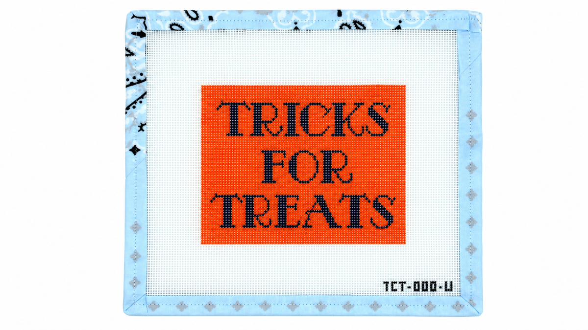 Shop Tricks for Treats by Chris Lewis, an 18-mesh needlepoint canvas at Fair Isle Needleworks. Unstitched canvas; threads sold separately.