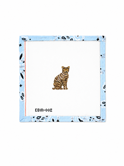 Stitch this charming Cape Cod Cat needlepoint canvas by Corn and Cod Designs. 18 mesh. A perfect coastal and cat lover's needlepoint project. Canvas only, threads not included.