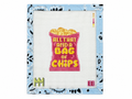 All That and a Bag of Chips by Elizabeth Brooke: a printed 18 mesh needlepoint canvas with a 3 x 4-inch design. Threads not included.