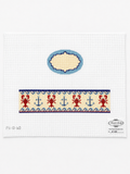 Shop the Funda Scully Lobster 18-mesh needlepoint canvas for a hinged box. Hand-painted artisan design, sold unthreaded. A coastal classic for stitchers.