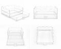 Acrylic Clear Needlepoint Coaster Display Tray