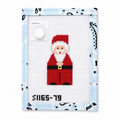 Hand-painted Santa needlepoint canvas by KCN Designers. 13 mesh, 2.25 x 3". Threads not included. Shop premium Christmas canvases.