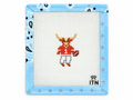 Football Friend TX Longhorn needlepoint canvas by Ivy Thread Needlepoint, 18 mesh with a 1.5" x 2" hand-painted design. Threads sold separately.