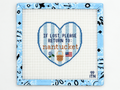 Stitch an If Lost Return to Nantucket needlepoint canvas by Ivy Thread. The 4-inch design is painted on 18-mesh canvas; threads are not included.