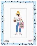 La Girl Needlepoint Canvas