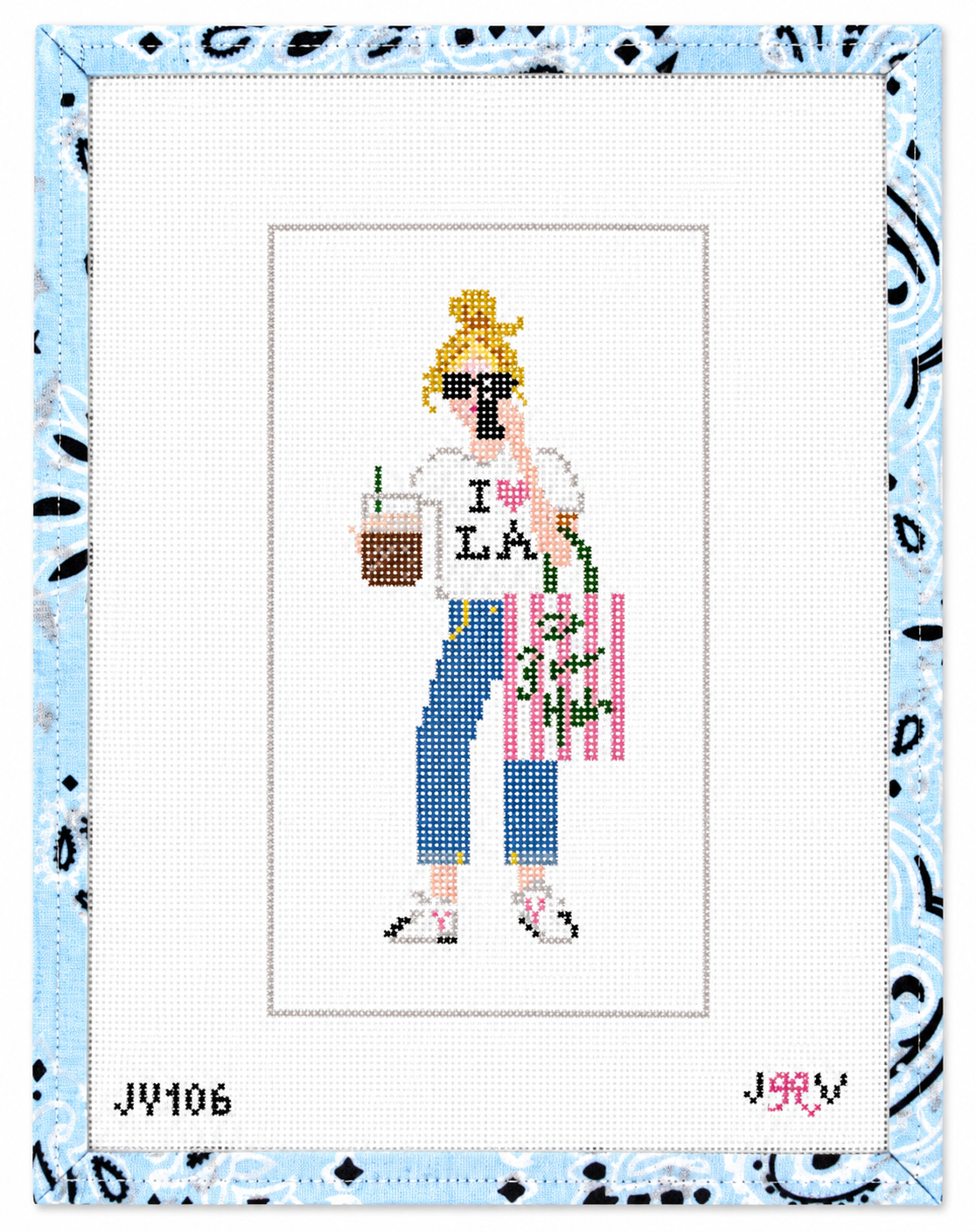 La Girl Needlepoint Canvas