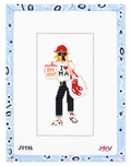 Massachuessettes Girl Needlepoint Canvas