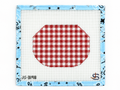 Shop Red Gingham Kiss Lock by Jeni Sandberg. A 13 mesh needlepoint canvas with an approximately 5.2 x 7-inch design. Threads not included.