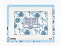 This SCT Designs Snips and Snails and Puppy Dog Tails needlepoint canvas is 10” x 7” on 13 mesh (14¼” x 11¼” overall). Threads not included.