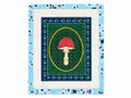 Mushroom stand up needlepoint canvas by KCN Designers on 13 mesh, 12" x 14" canvas with an 8" x 10" design. Threads sold separately.
