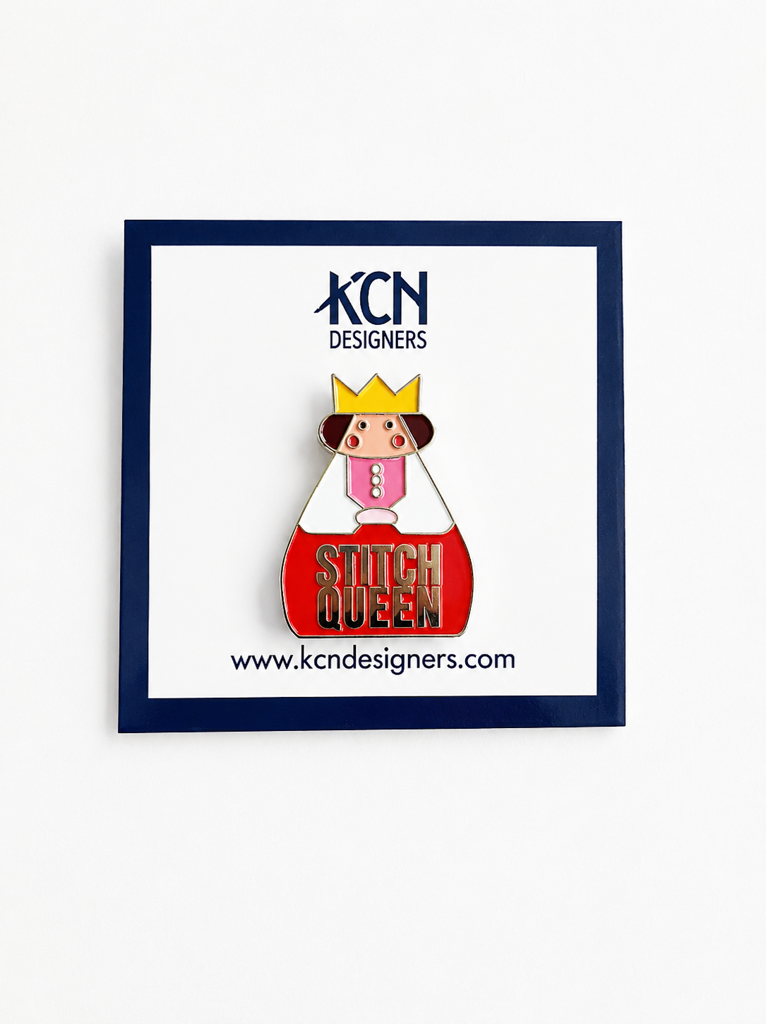 Keep your needle safe and close with the KCN Stitch Queen Needle Minder — a must-have magnetic accessory for needlepoint stitchers.