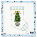 Trim the Tree Ornament Sized Stocking Canvas