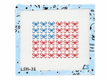 Bow American Flag needlepoint canvas by Lake Shore Needlepoint on 13 mesh with a 6" x 4.5" design. Canvas only; threads not included.