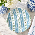 Keep thread scraps tidy with an ort bowl from Fair Isle Needleworks. A pretty side-table accessory for collecting leftover threads while you stitch.