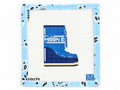Shop Moon Boot by Maura Nolan Designs at Fair Isle Needleworks. An 18 mesh needlepoint canvas measuring 4.5 x 3.75 inches. Threads not included.