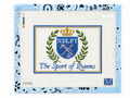 Shop NDLPT Crest by Maura Nolan Designs at Fair Isle Needleworks. A 5 x 7-inch needlepoint design on 18 mesh. Threads not included.