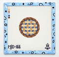 Stitch a charming blueberry pie on 13-count mesh. This 4-inch needlepoint canvas is by Morgan Julia Designs. Threads are not included.