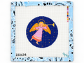 Stitch a sweet folk art Grace angel ornament with this 18 mesh needlepoint canvas by NeedlePaint. 8 x 8" canvas with a 4 x 4" design. Shop now.