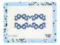 Stitch a pretty blue double ribbon bow clutch insert with this 18 mesh needlepoint canvas by Penny Linn. Approx. 2.75 x 5.3". Shop now.