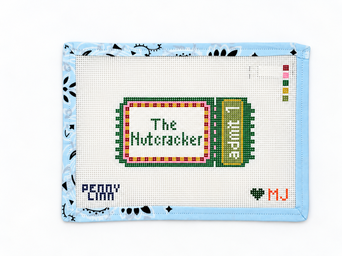 Shop Nutcracker Ticket by Penny Linn. A stitch-painted 5.4 x 2.7-inch design on 13 mesh at Fair Isle Needleworks. Threads not included.