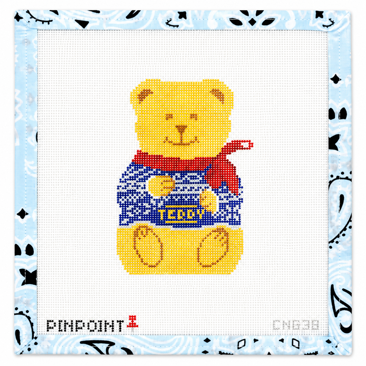 Chocolate Teddy Bear - Blue Sweater