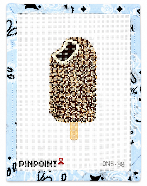 Chocolate Eclair Ice Cream Bar hand-painted needlepoint canvas PinPoint