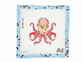 Opal the Octopus needlepoint canvas by Rachel Barri, hand-painted on 18 mesh. Features a 5 x 4.5-inch design. Threads not included.