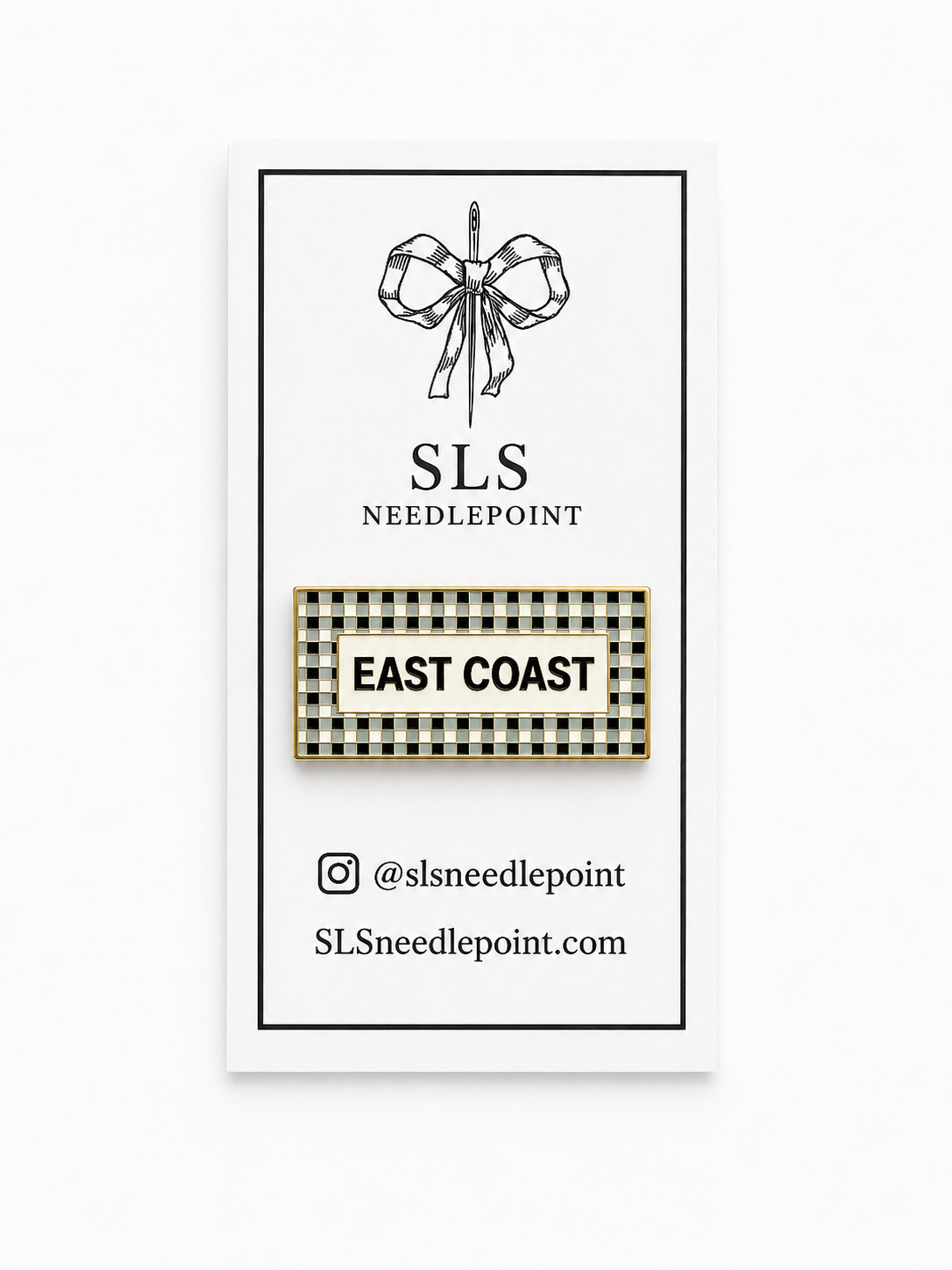 Rep your love of the East Coast with the SLS Needlepoint East Coast magnetic needle minder — a charming accessory for needlepoint stitchers.