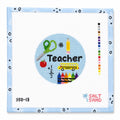 Salt and Sand Number One Teacher Round Needlepoint Canvas