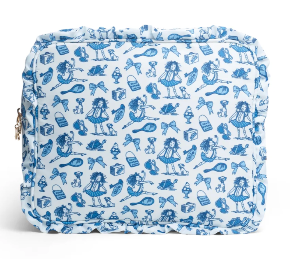 Shop the Eloise x Penny Linn collab large ruffle nylon project bag — 12"L x 6"W x 10"H. Keep your needlepoint projects organized in style. A functional and charming stitching accessory.