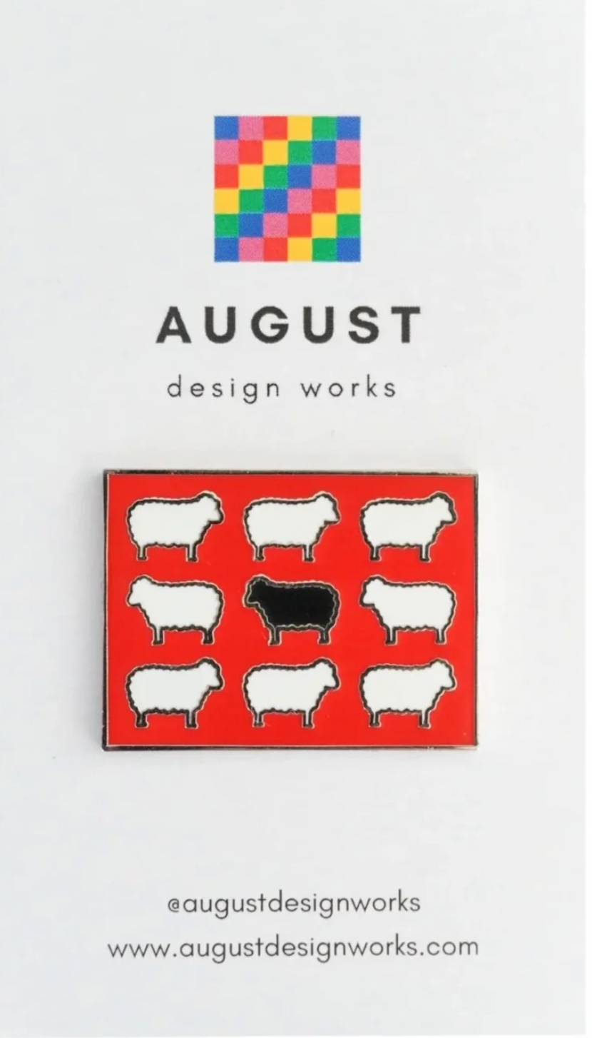 Keep your needle close with the Diana Black Sheep magnetic needle minder by August Design Works. Shop this needlepoint accessory at Fair Isle Needleworks.