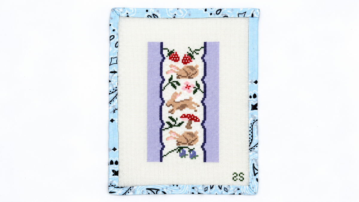 Shop Bunny Eyeglasses by Spruce Street, a hand-painted needlepoint canvas on 13 mesh for your next stitching project. Threads not included.
