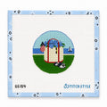 Stitch Style Patriotic Tote Bag Needlepoint Canvas with Stitch Guide

