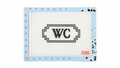 Shop Water Closet Rectangle by Stitching with Stacey, a 4.75 x 2.25-inch needlepoint canvas on 13 mesh. Canvas only; threads not included.