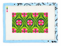 Stitch an elegant Art Nouveau daisy clutch insert with this 13 mesh needlepoint canvas by TEW Designs/Stitchtent. Approx. 4.5 x 8.25". Shop now.