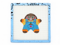 Stitch The Painted Pony's vintage Blue Bunny Star needlepoint canvas on 18 mesh. Finish as a whimsical star on a stick gift. Threads not included.
