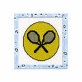 Threading Treasures Tennis Ball with Rackets on 18 Mesh
