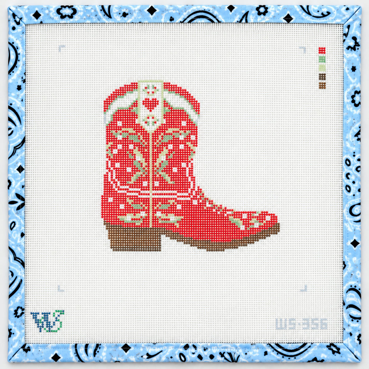 Alpha Phi Boot Needlepoint Canvas