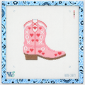 “Shop the Baby Cowgirl Boot needlepoint canvas by Wipstitch at Fair Isle Needleworks. A western-inspired stitching project. Threads not included.”